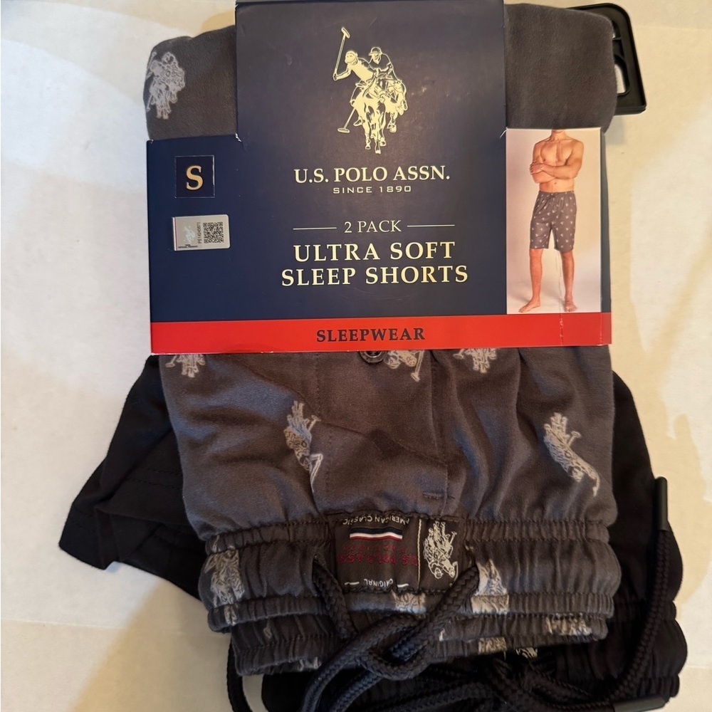 U.S. Polo Assn. Men's USPA 2 Pack Pajama Shorts - Picture 6 of 8